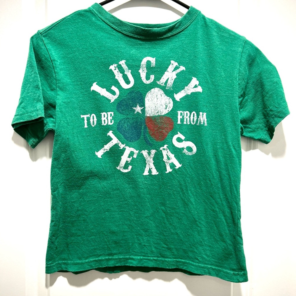 Irish Lucky Shamrock St. Patrick’s Day “Lucky To Be From Texas” Boy’s T-shirt